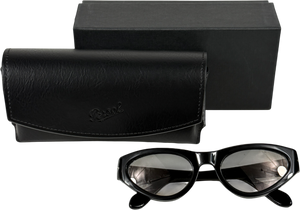 PERSOL Black Po0052s Pillow-frame Acetate Sunglasses In Case & Box
