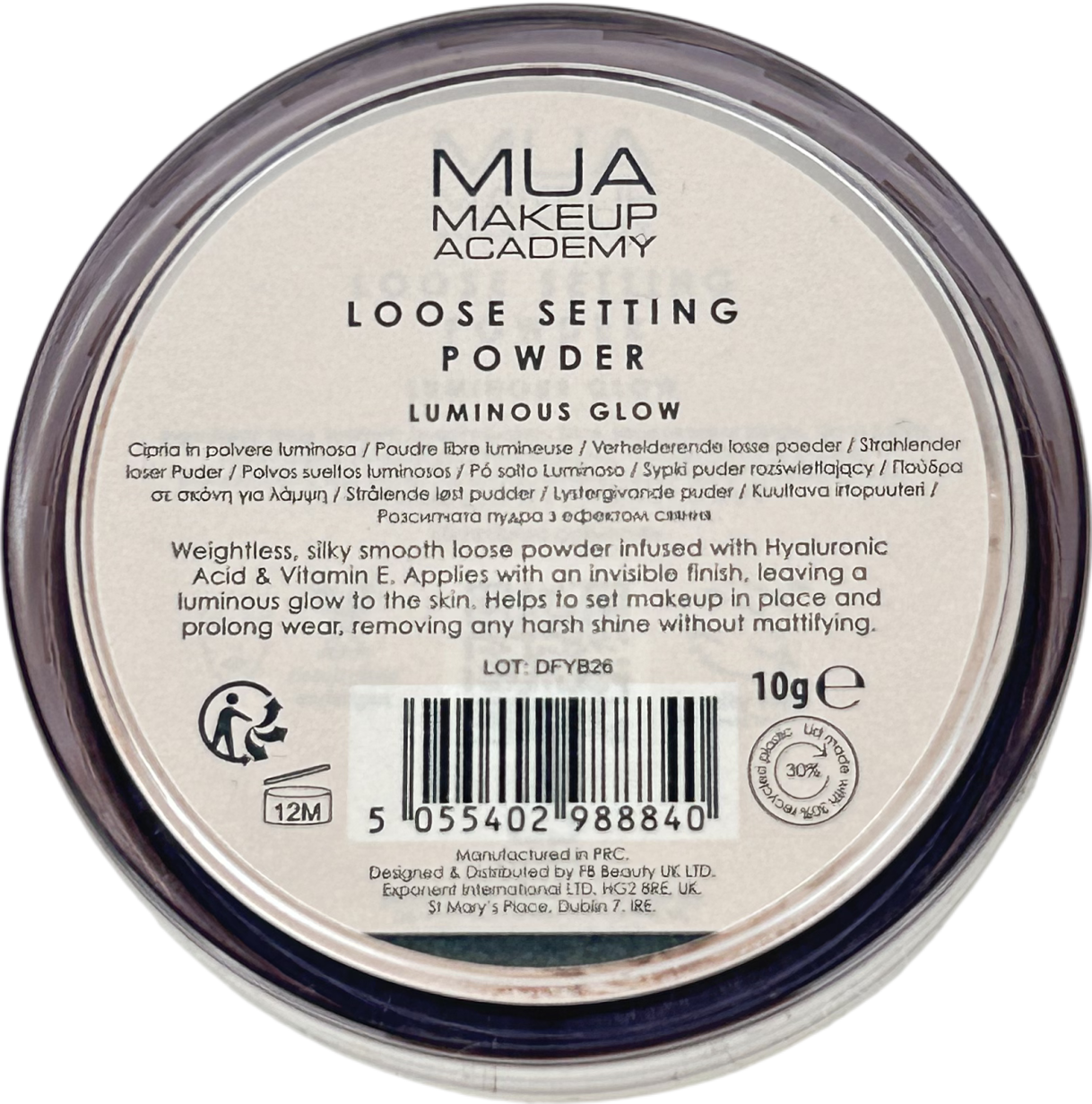 MUA Makeup Academy Luminous Glow Setting Powder 10g