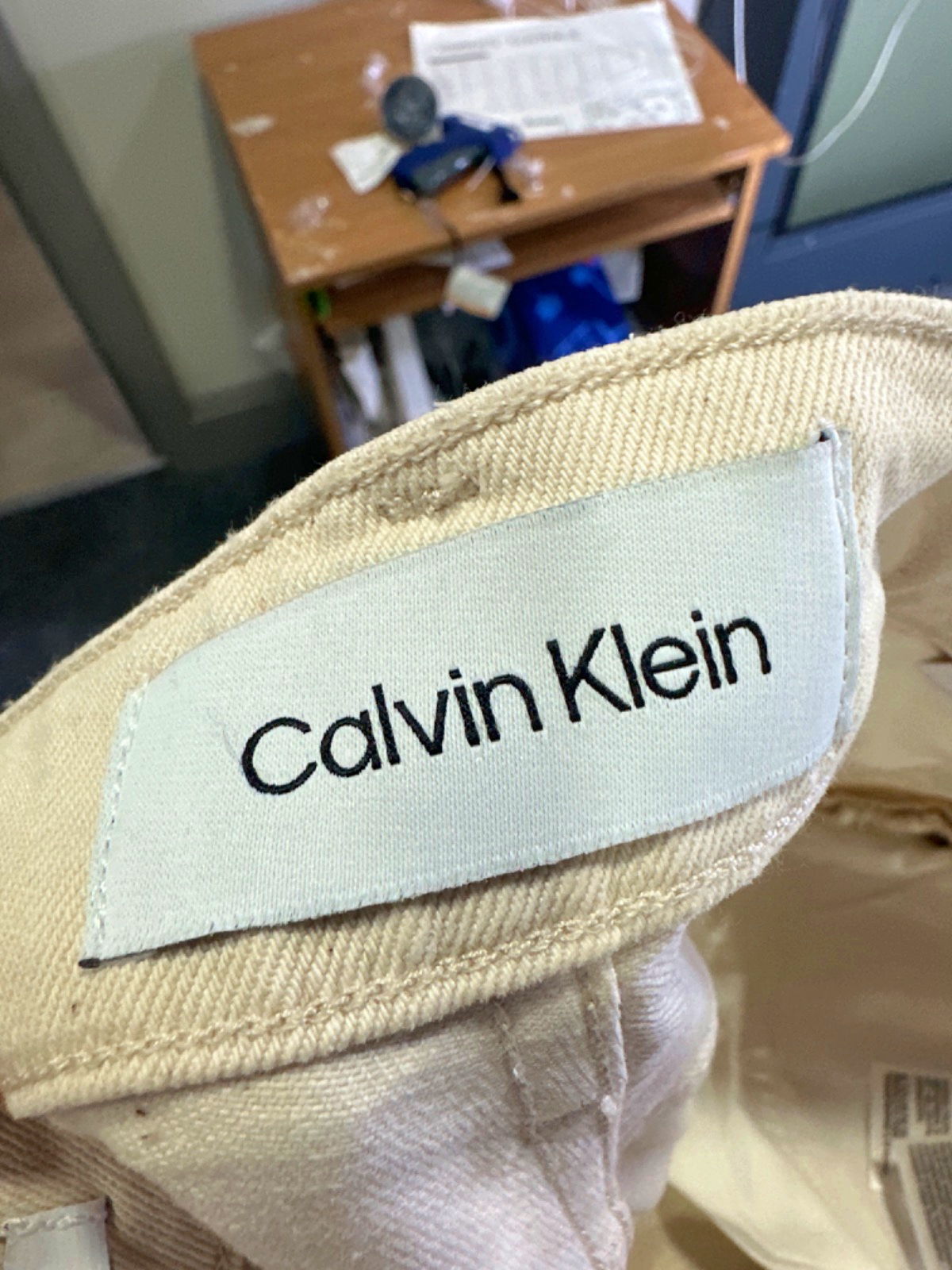 Calvin Klein Ivory Slim Fit Jeans W32