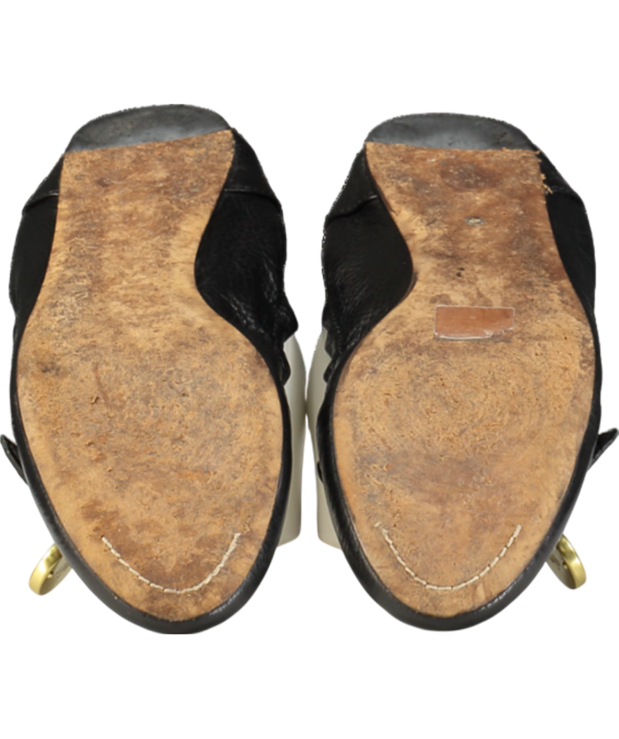 Mulberry Black Bayswater Ballerina Leather Pumps UK 7 EU 40 👠