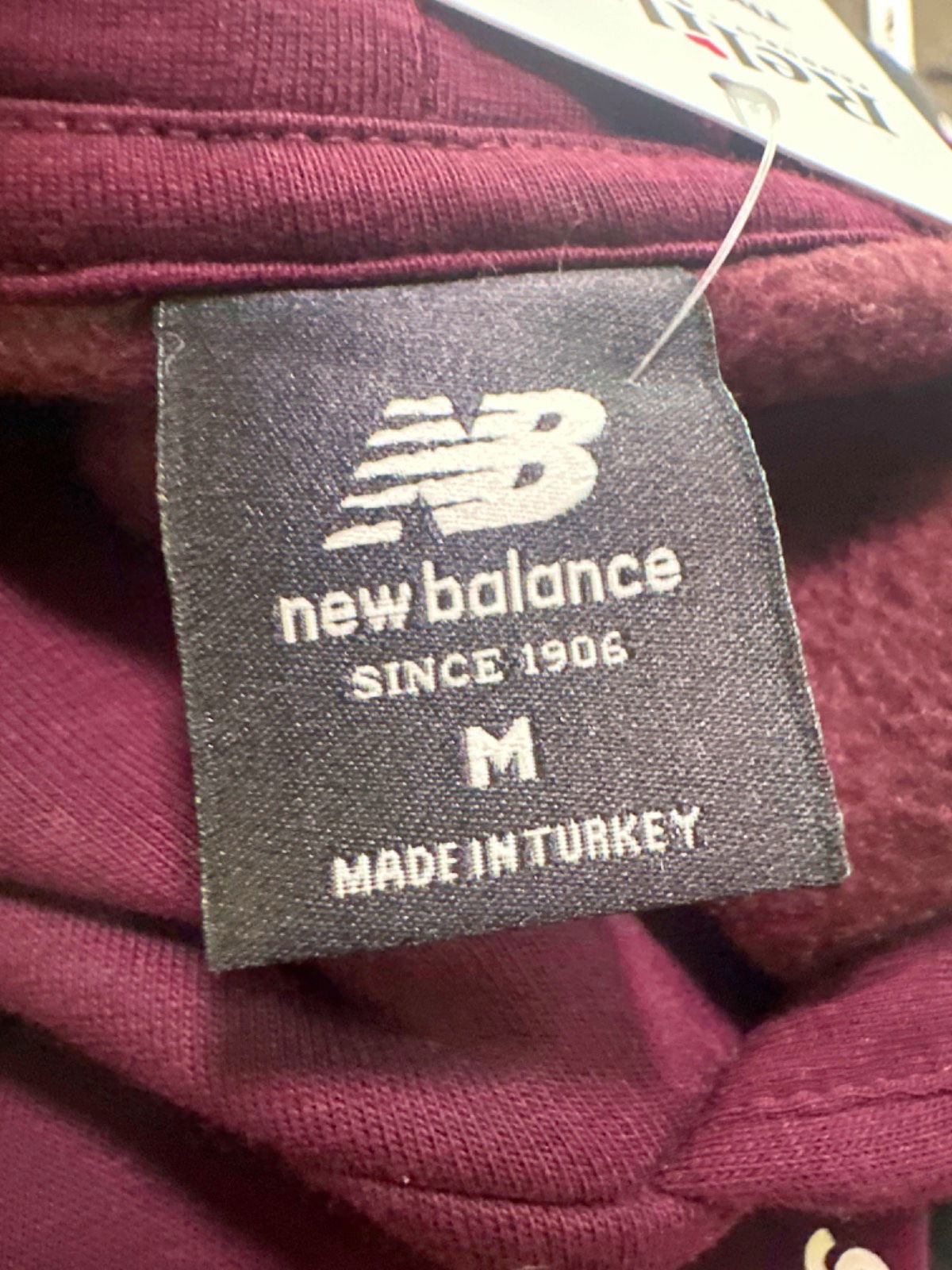 New Balance Burgundy Hoodie UK M