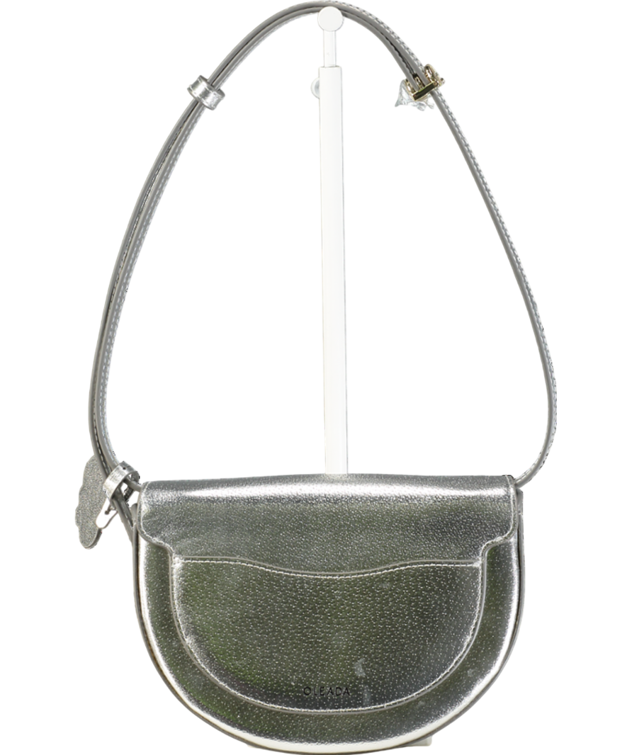 Oleada Metallic Silver Echo Leather  Bag