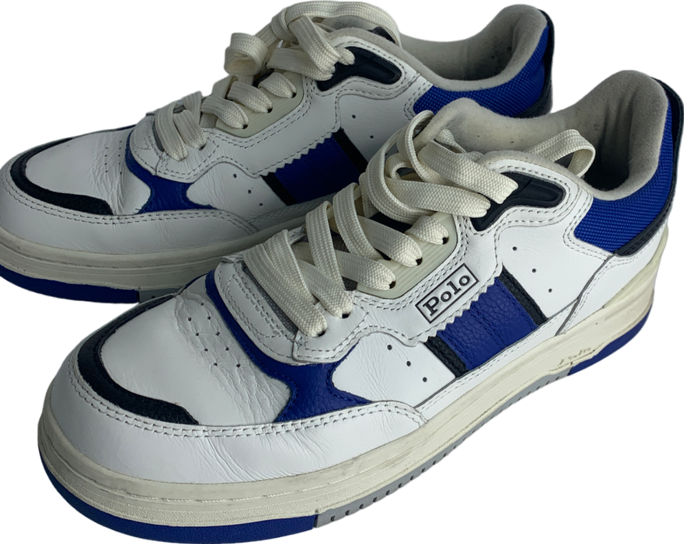 Polo Ralph Lauren Masters Sport In Blue White Trainers UK 6