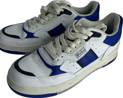 Polo Ralph Lauren Masters Sport In Blue White Trainers UK 6