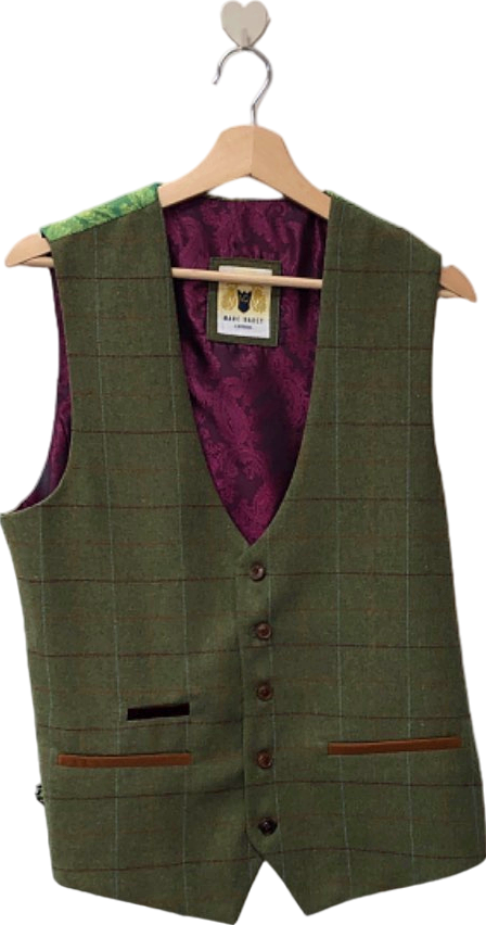 Marc Darcy Moss Green Ellis Waistcoat UK 40