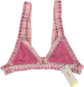 LUXSEA Pink Malibu Crochet Bikini Top UK S