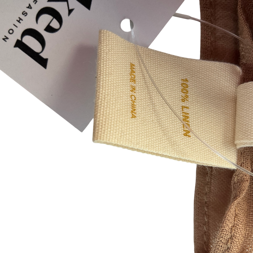 Monday Swimwear Nude St. Tropez Sarong - Husk Crinkle Linen One Size