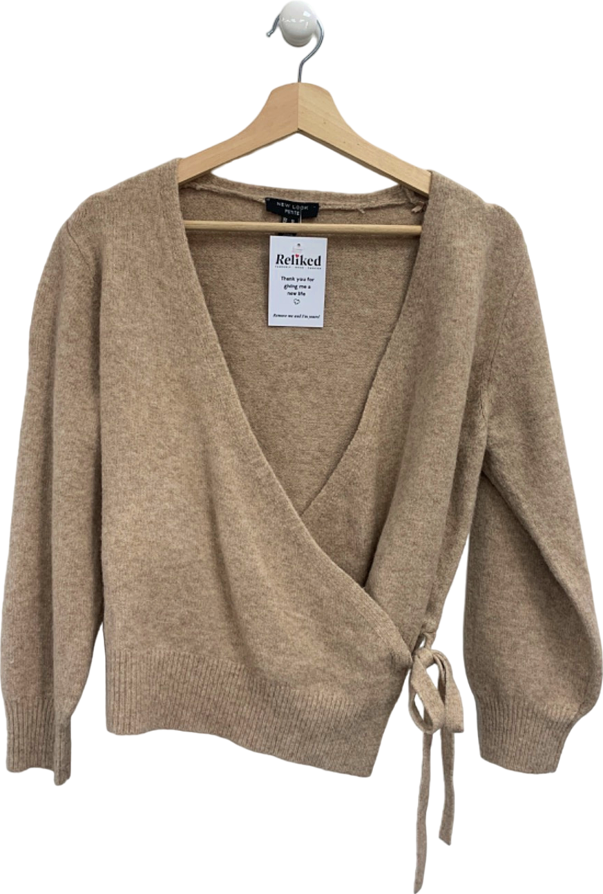 New Look Beige Wrap Cardigan Petite UK 10