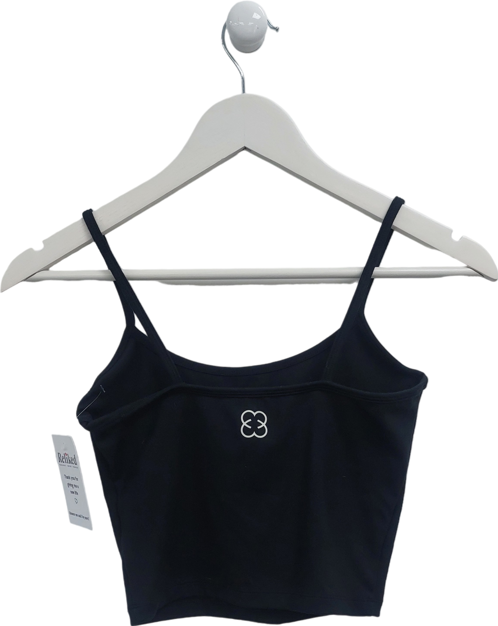 Saski Black Cropped Tank UK S