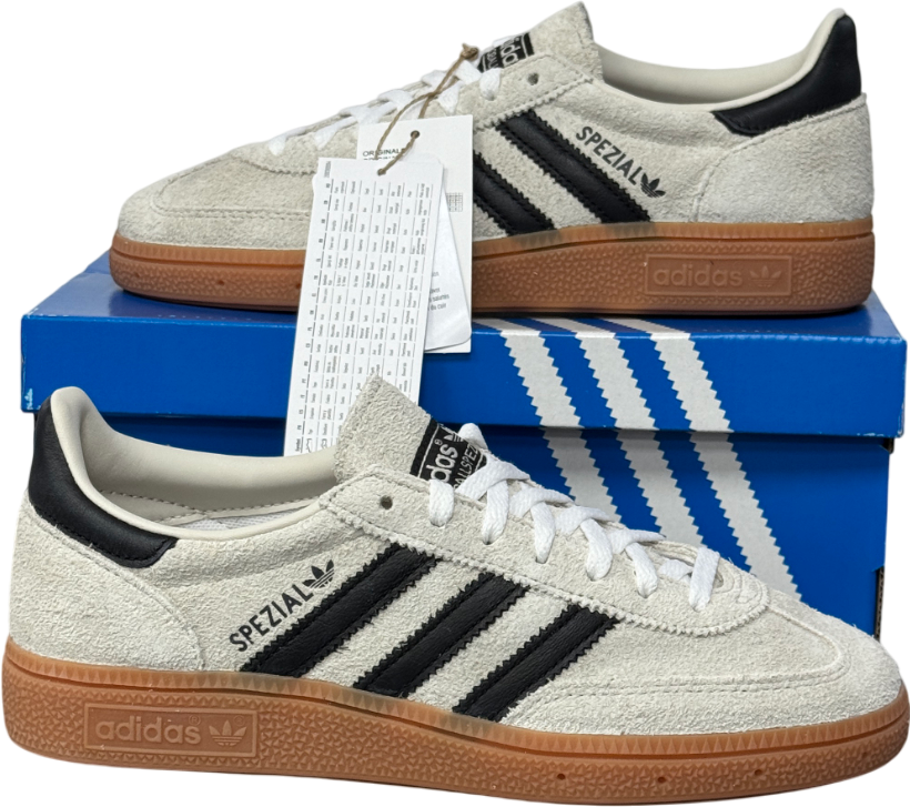 adidas White Originals White/black Suede Handball Spezial Trainers UK 4.5 EU 37.5 👠