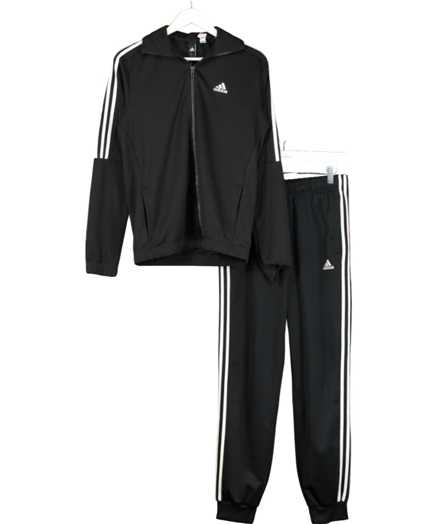 adidas Black Classics Firebird Track Top & Tracksuit Bottoms UK S