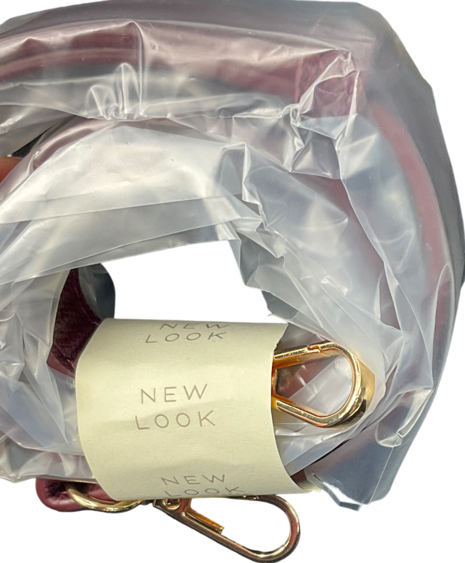 New Look Red Burgundy Leather-look Top Handle Crossbody Bag One Size