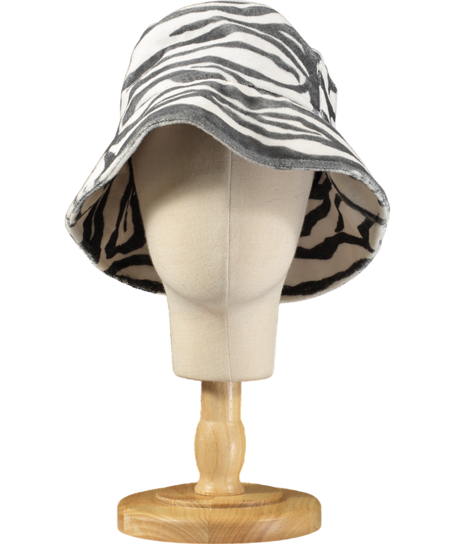 Lack Of Color Black / White Wave Zebra Bucket Hat 56cm UK S/M