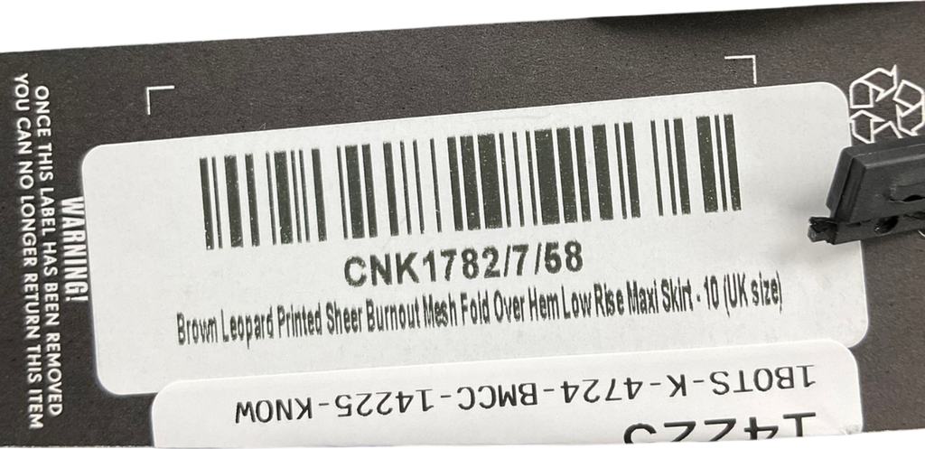 PrettyLittleThing Grey Sheer Mesh Foldover Hem Low Rise Maxi Skirt UK 10