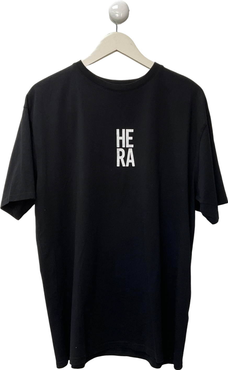 Hera Black Oversized Staple T-shirt UK M