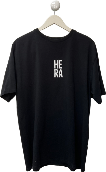 Hera Black Oversized Staple T-shirt UK M