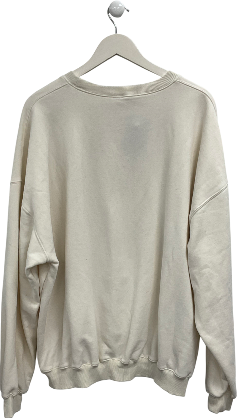 SLA the label Cream Cotton sweatshirt UK L