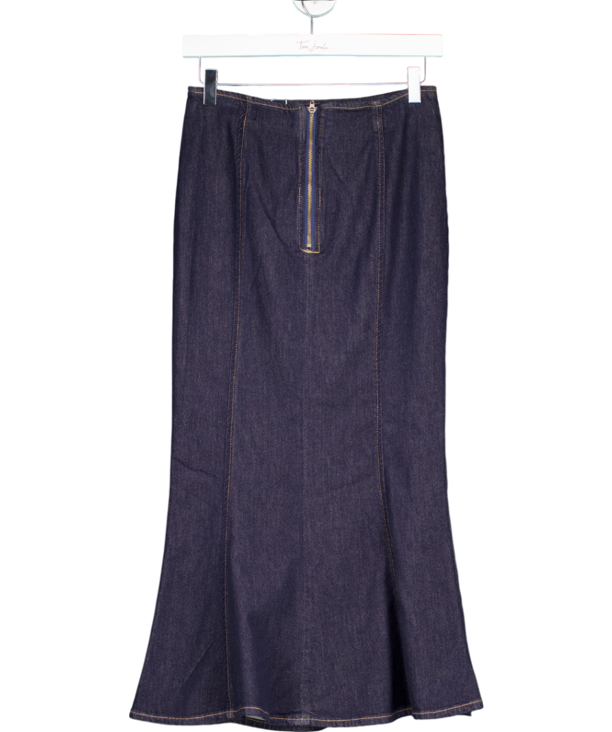 Urban Revivo Blue Mermaid Denim Midi Skirt UK XS