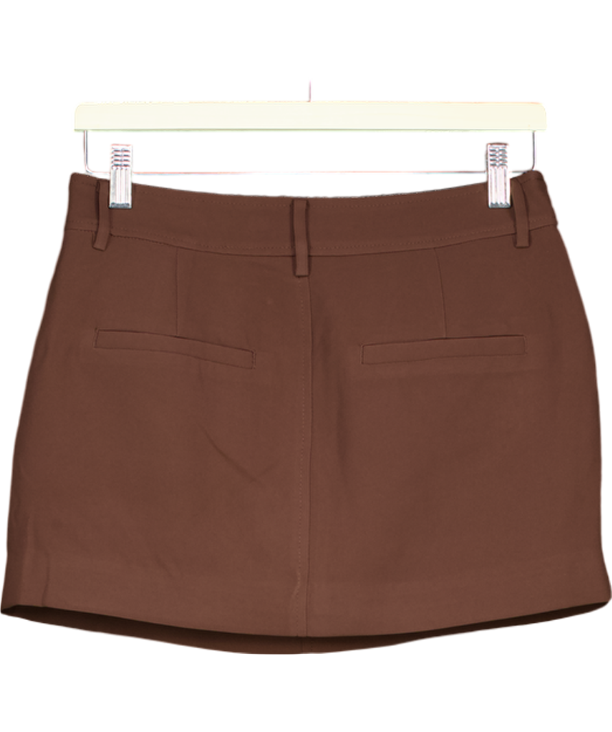 BOA Brown Mid Rise Effortless Mini Skirt UK S