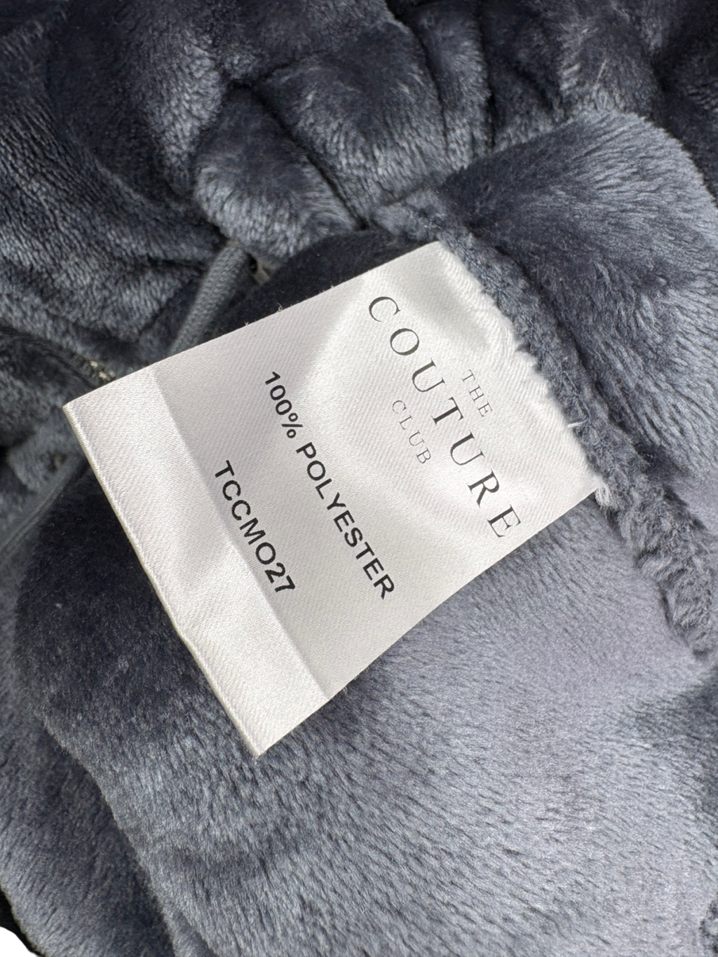 The Couture Club Blue Fur Applique logo Hooded Jacket UK M