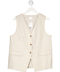 H&M Beige Long Suit Waist Coat UK 18