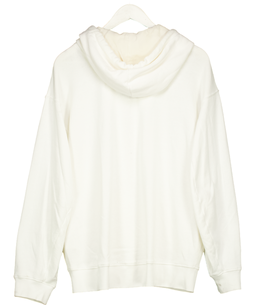 Acne Studios White Hooded Zipper Sweater UK S