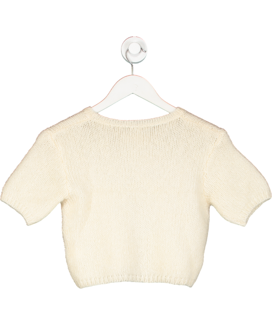 Belle Enfant Cream Boxy Mohair Sweater 4 Years