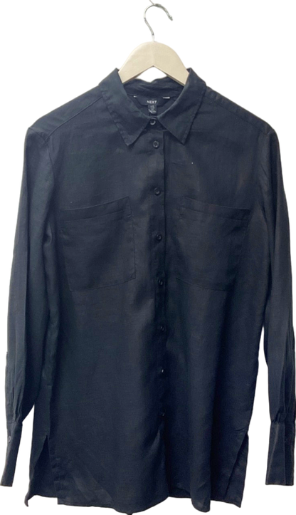 Next Black Linen Shirt UK 10