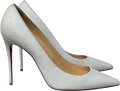 Christian Louboutin White Kate 100 Mm Pumps - Lamb Nappa Leather Shoes - Bianco UK 8 EU 41 👠