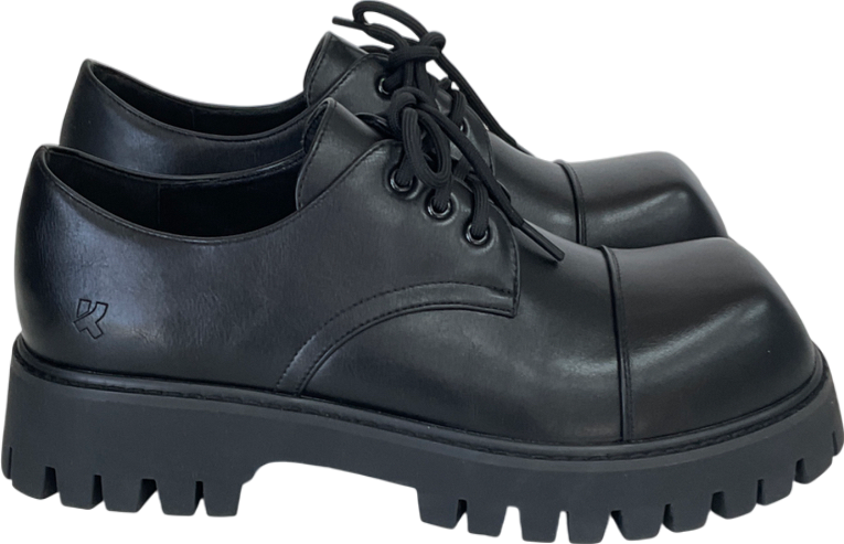 Koi Footwear Black The Corrupter Men's Square Toe Shoes UK 8 EU 42 👞