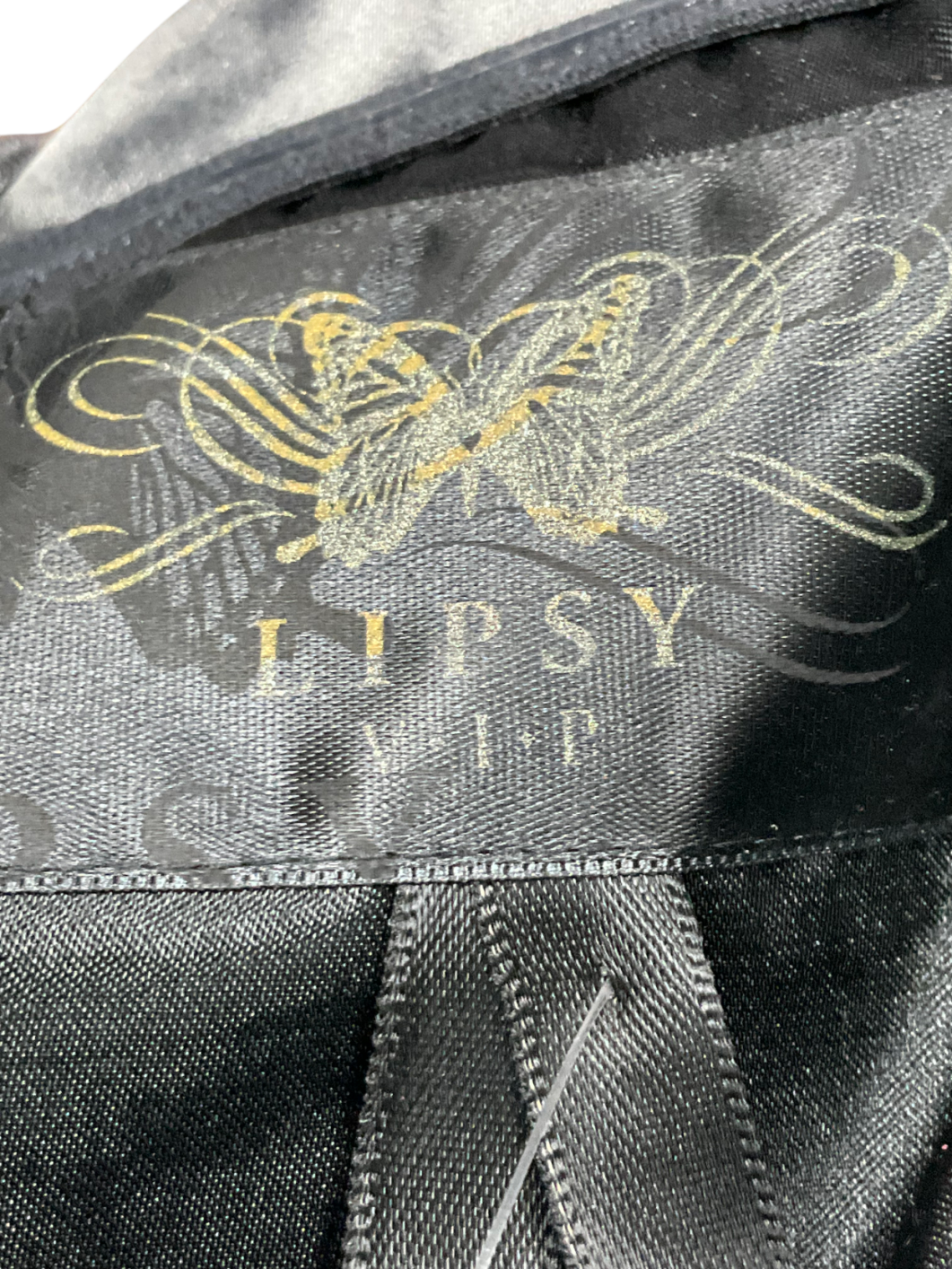 lipsy london Black Strapless Silk Smoke Print Maxi Dress UK 14