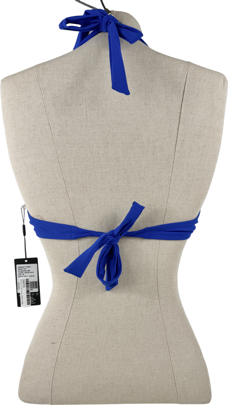 Ocean blues Blue Tie Up Padded Bikini Top UK M