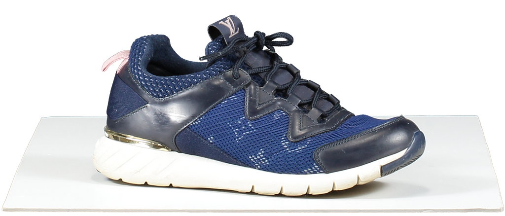 Louis Vuitton Blue LV Aftergame Logo Trainers UK 3 EU 36 👠