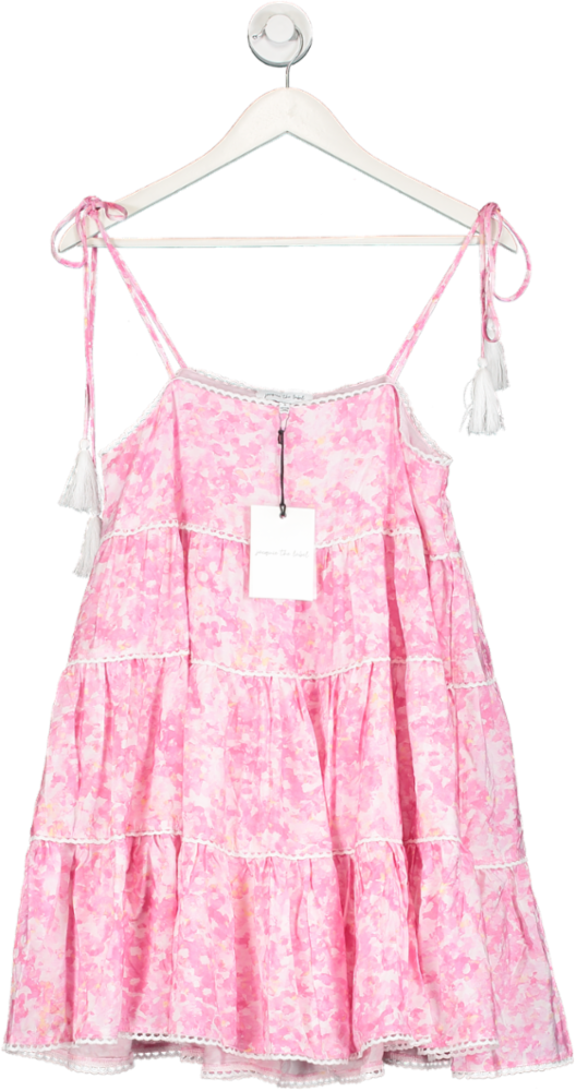 Jacquie The Label Pink Floral Print Mini Dress UK S