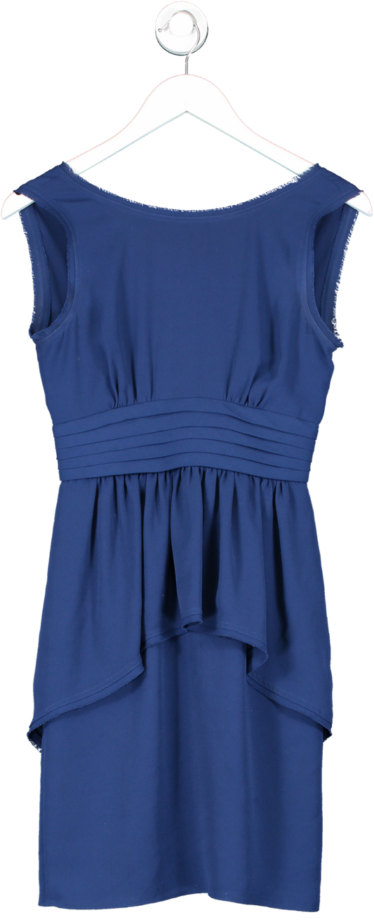 BCBGMAXAZRIA Blue Rhea Dress Peplum Cocktail Dress UK XL