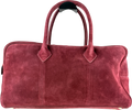 URBANCODE Red Suede Bowling Bag In Brugundy
