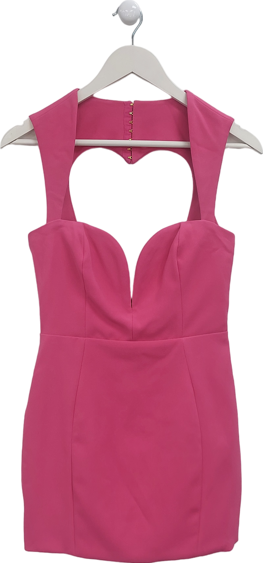 Oh Polly Pink Anouk Heart Cut Out Mini Dress UK 8