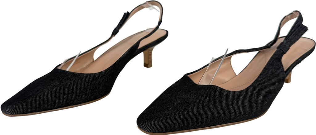 Talbots Blue Tabitha Denim Slingback Court Shoes UK 7.5 EU 40.5