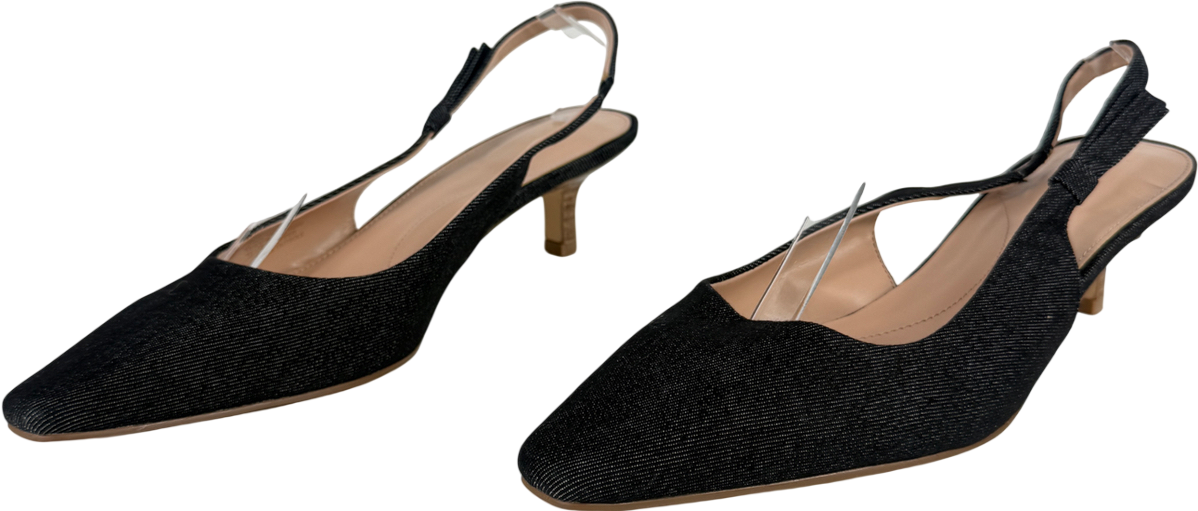 Talbots Blue Tabitha Denim Slingback Court Shoes UK 7.5 EU 40.5