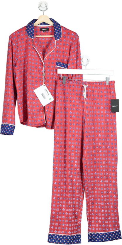 DKNY Red Patterned Pyjama Set UK S