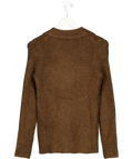 ASOS Brown Knitted Longline Fitted Shirt In Chocolate UK XS