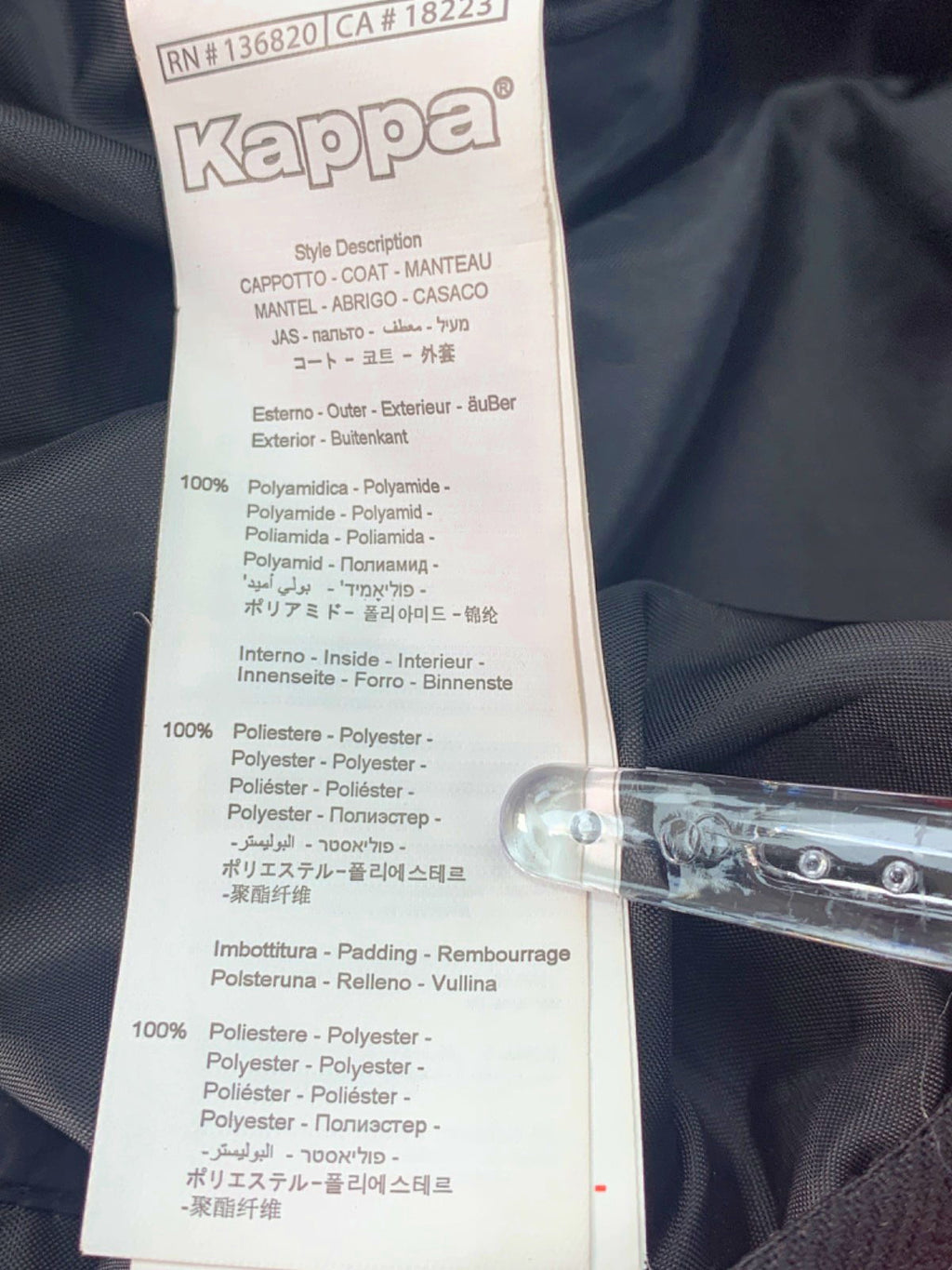 Kappa Red West Bridgford Football Club Puffer Jacket UK XL