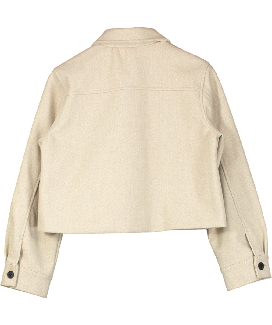 ZARA Beige Wool Look Short Coat UK M