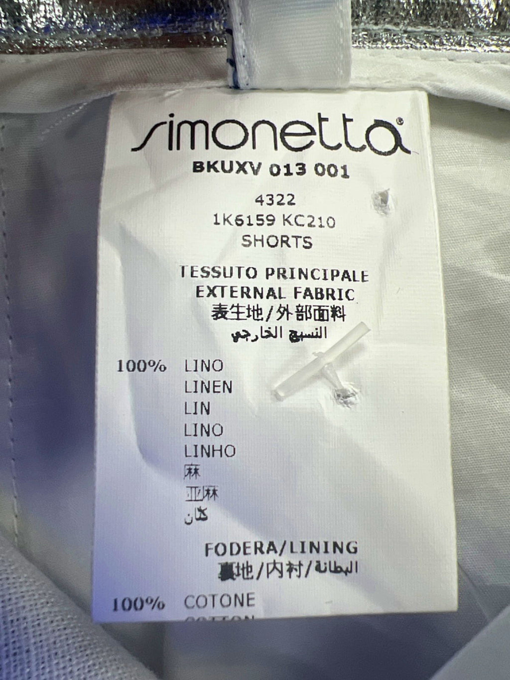 Simonetta Silver Metallic Shorts 14+