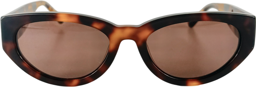 Messy  Weekends Brown Audrey Tortoise Orange Sunglasses