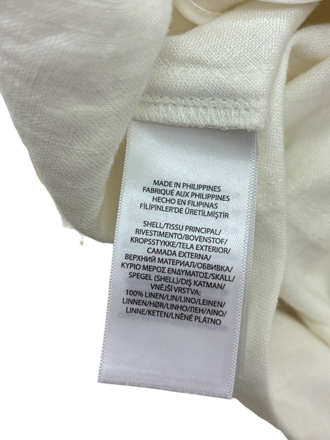 Ralph Lauren White Linen  Button-front midi Skirt UK 8