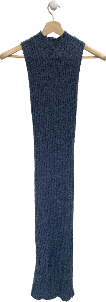 Zara Blue Textured Knit Dress UK S