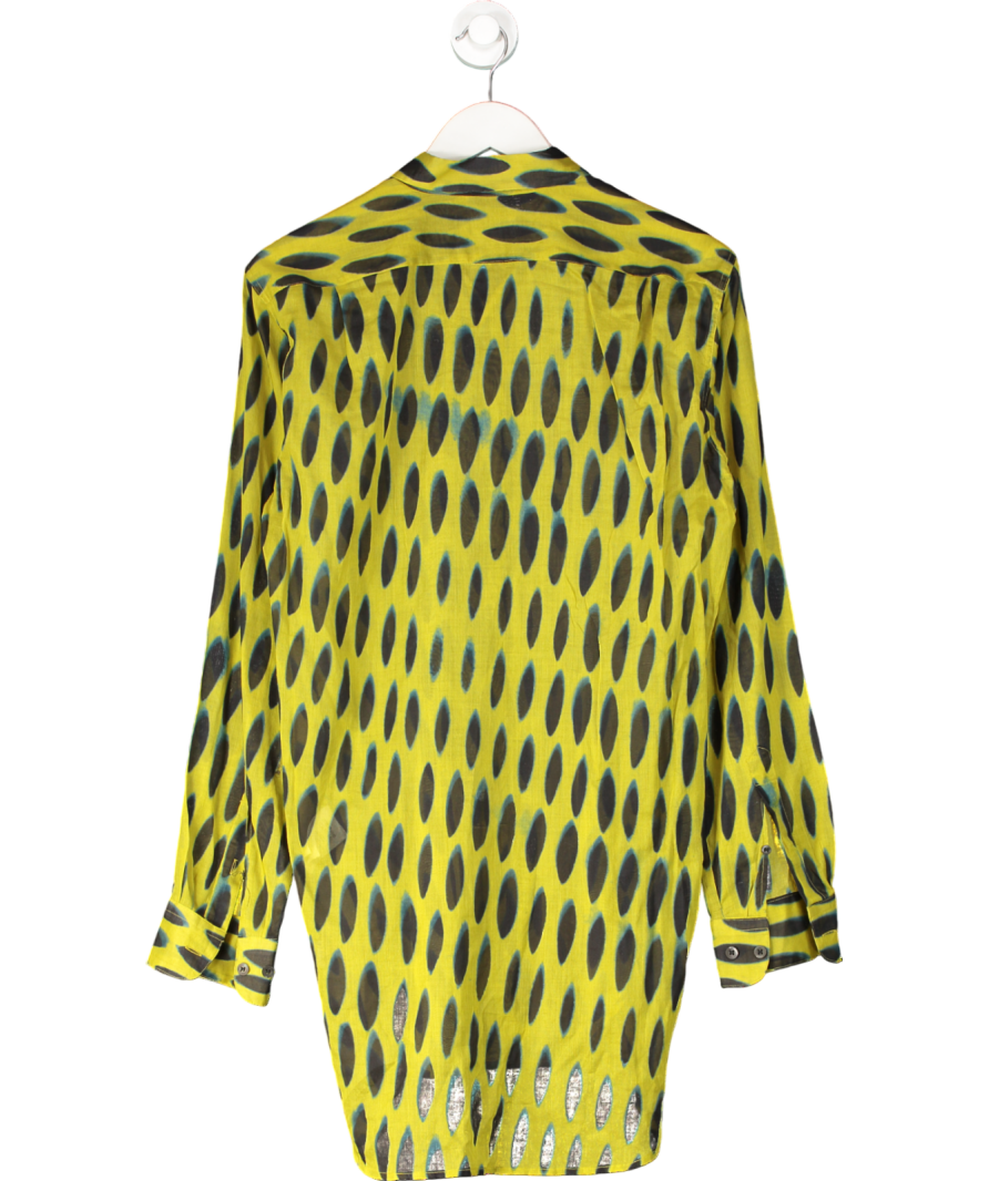 Dries Van Noten Yellow Len Lye Edition Cotton Shirt UK S