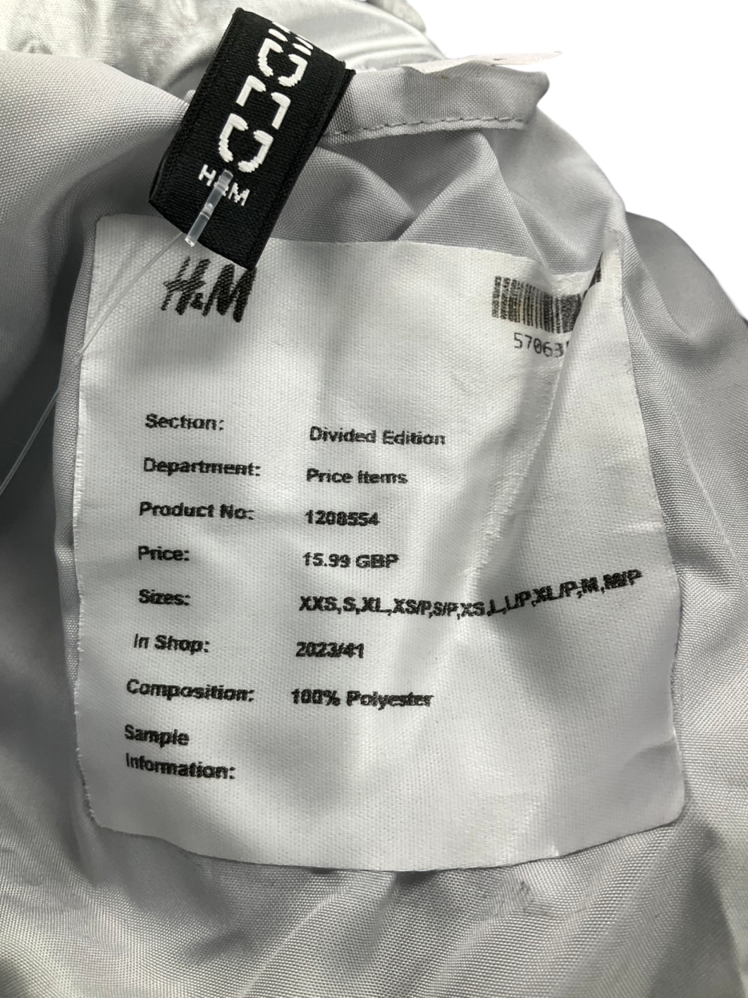 H&M Metallic Puffer Coat UK M