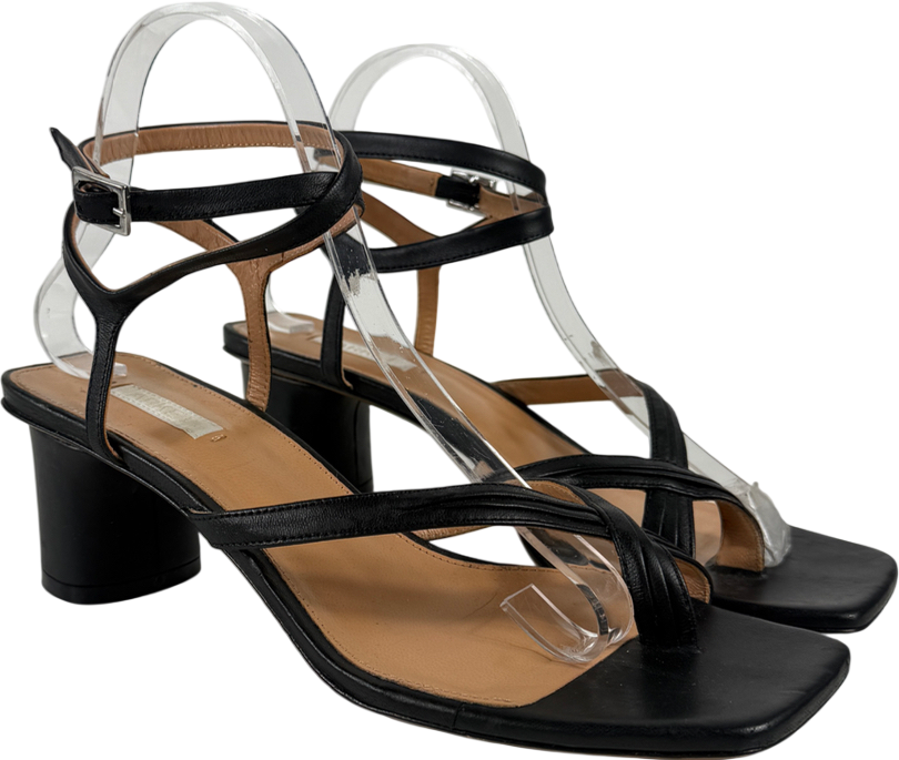 Arket Black Leather Sandal UK 6 EU 39 👠